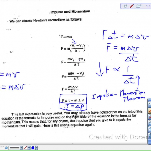 Impulse-Momentum Theorem Lesson