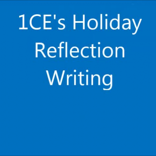 1CE's Holiday Writing