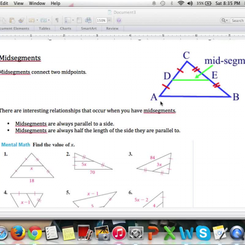 Types of Segments in Triangles (Part II): Midsegments