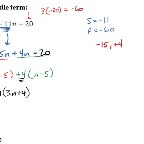 Pre-Calc @ Harrison: Factoring Trinomials