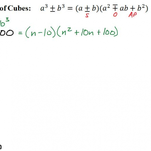 Pre-Calc @ Harrison: Factoring Special Cases