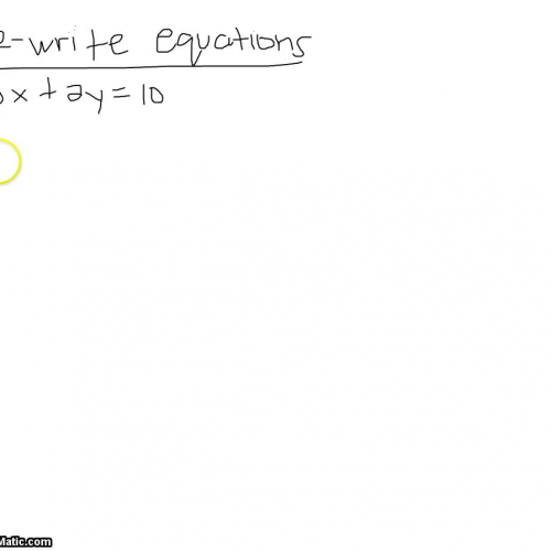 Re-write Equations How To
