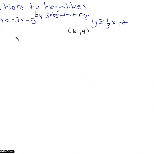 Solutions to Inequalities by Substitution