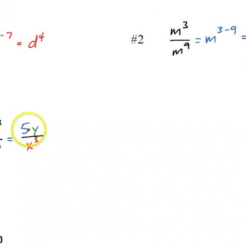 Algebra I @ Harrison: Division Laws of Exponents