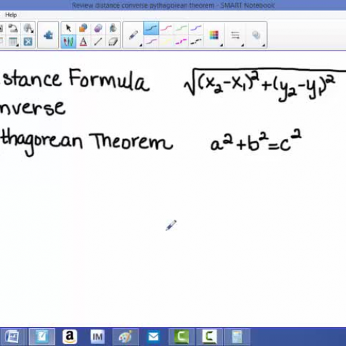 Review Distance Formula Converse Pythagorean Theorem