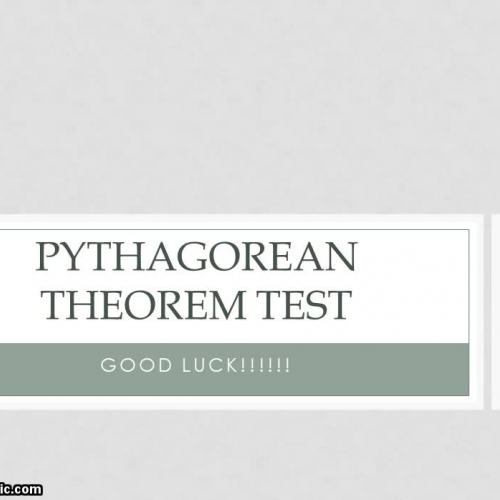 Pythagorean Theorem Test