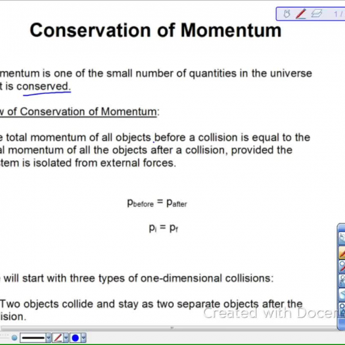 Conservation of Momentum Lesson