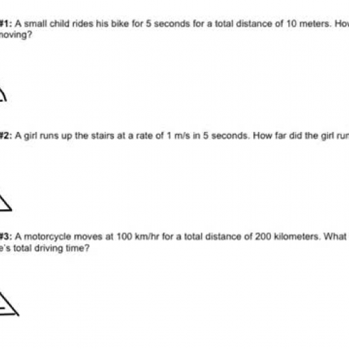 Calculating Speed, Time, and Distance Problems
