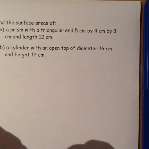 Surface area of a prism