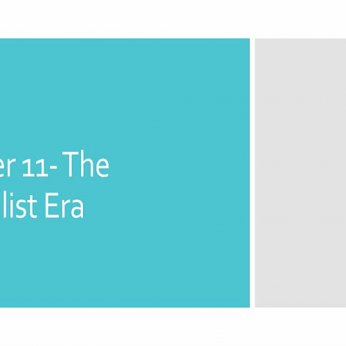 Chapter 11- The Federalist Era