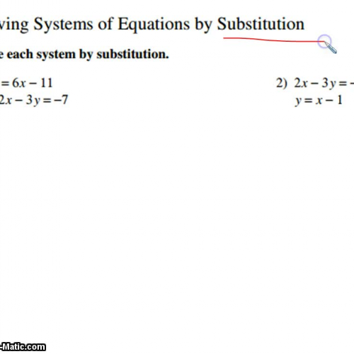 Solving systems by substituting