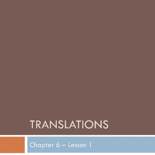 01-20 Chapter 6 - Lesson 1 - Translations