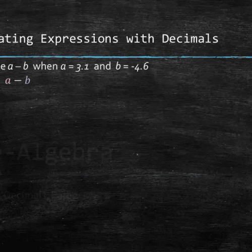 Pre-Algebra: 2.12 Subtracting Decimals Part 2