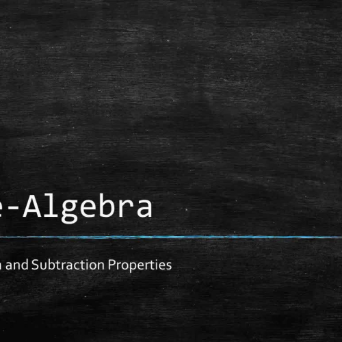 Pre-Algebra: 2.13 Addition Properties