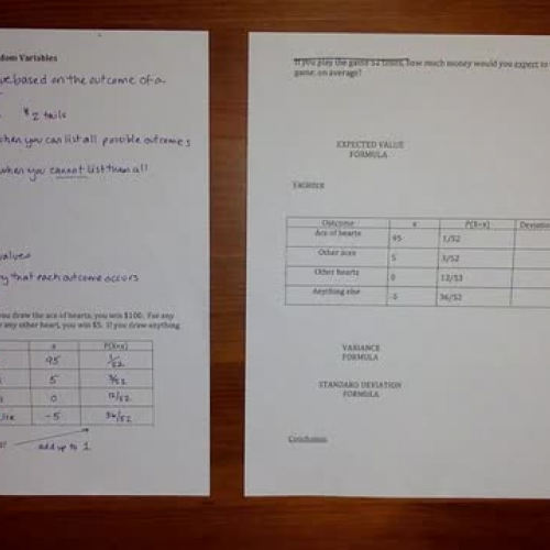 Random Variables Lesson 1 Part 2