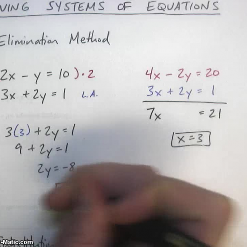 Pre-Calc @ Harrison: Solving Systems of Linear Equations, Two Variables