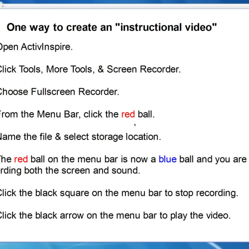 Creating an Instructional Video with ActivInspire