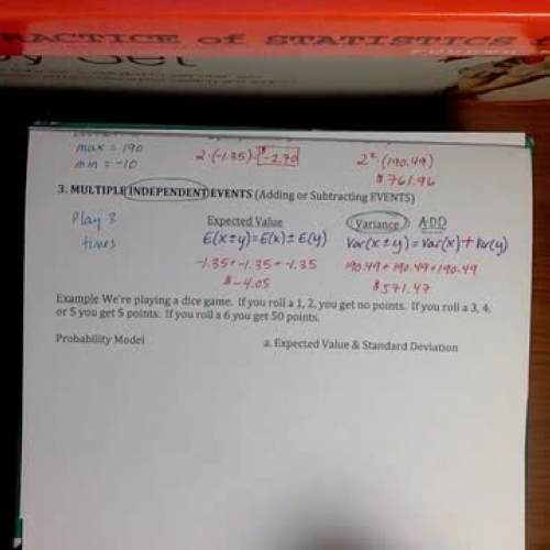 Random Variables Lesson 2 Part 2