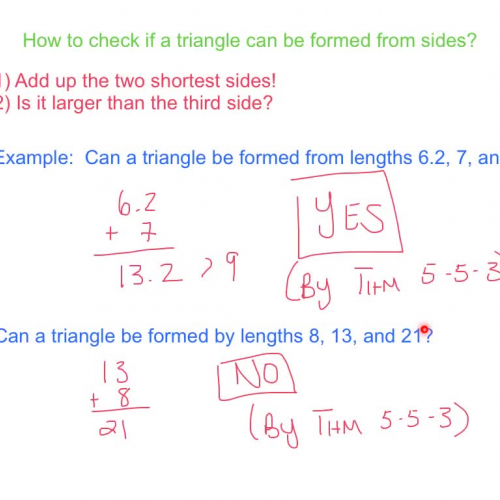 5-5 Inequalities in a Triangle