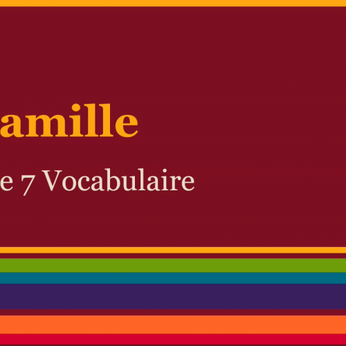 Allez Viens! Ch 7-1 Vocabulary