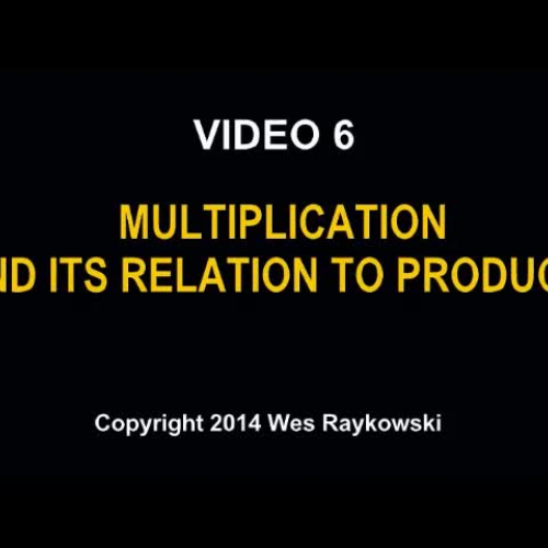 Multiplication and its relation to products