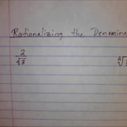 Rationalizing the Denominator (advanced)