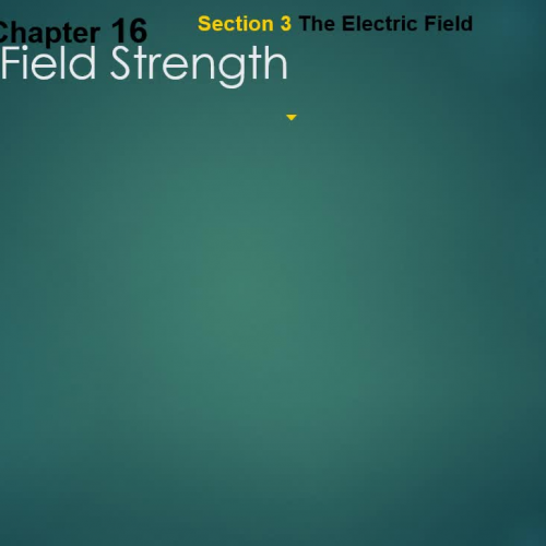 Electric Field Strength