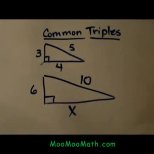 Common Triples/Pythagorean Triplets