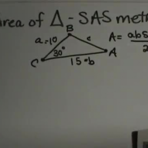 Area of a triangle using SAS