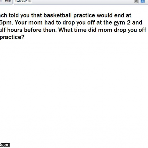 M 5.10 Elapsed Time with the End Time given