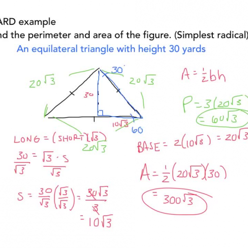5-8 Special Right Triangles