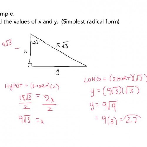 5-8 Special Right Triangles