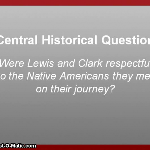 Lewis and Clark Intro