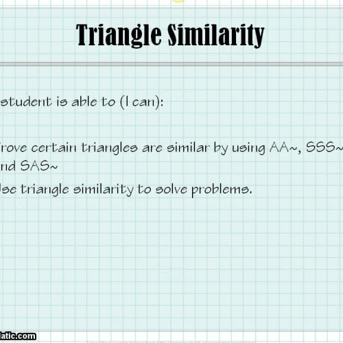 Obj. 30 Triangle Similarity