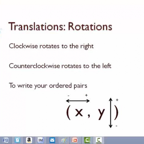 Transformation Rotation about the orgin