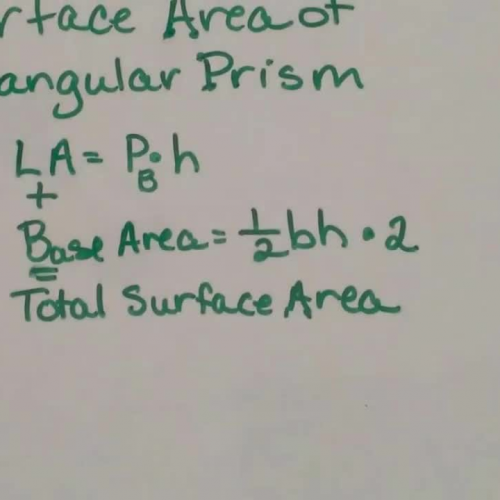 Finding the surface area of a triangular prism