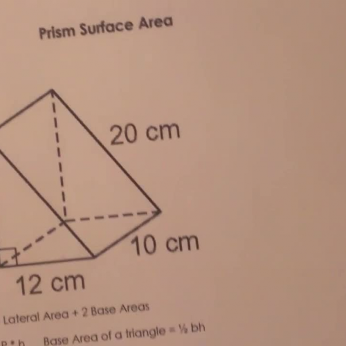 How to find the surface area of a triangular prism