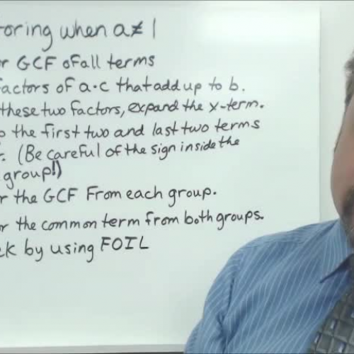 Factoring Quadratic Expressions when a does not equal 1
