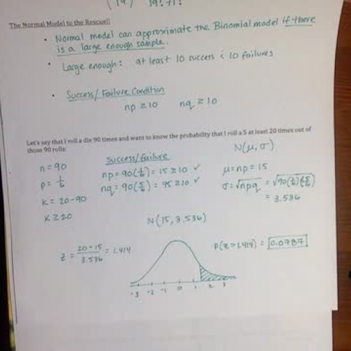Normal Approximation of the Binomial Model