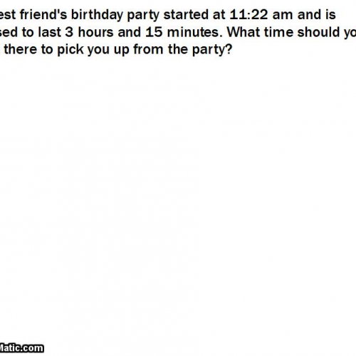 M5.10 Elapsed Time Start Time Given