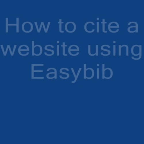 How to cite a website using Easybib