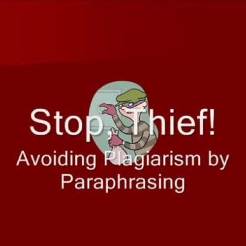 Avoid Plagiarism