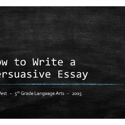 Persuasive Essay Writing Outline