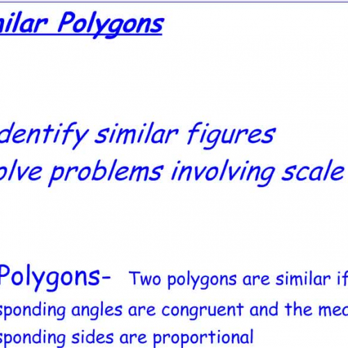 6-2 Similar Polygons