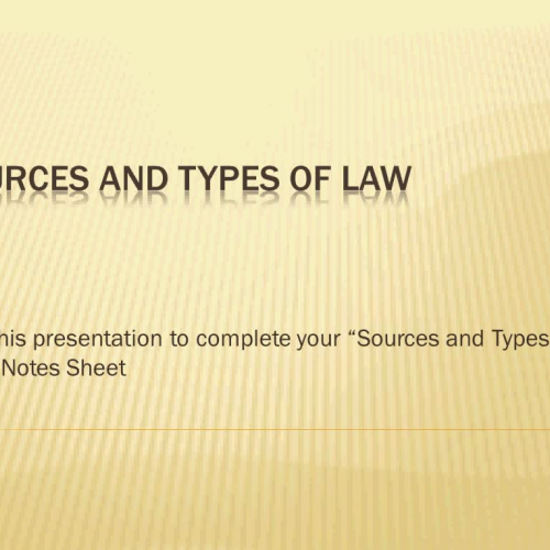 LAJH Sources and Types of Laws