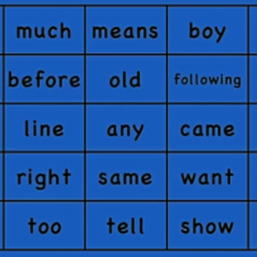 Estes Elementary Sight Words 126 - 150