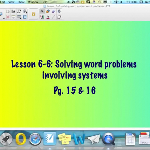 Systems involving word problems