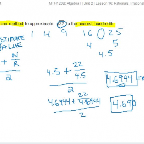 Algebra 123 B Unit 2 Test Part 2