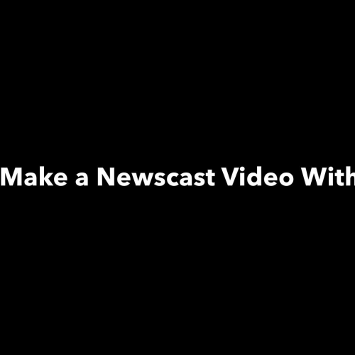 iMovie Newscast Tutorial Video Part 1