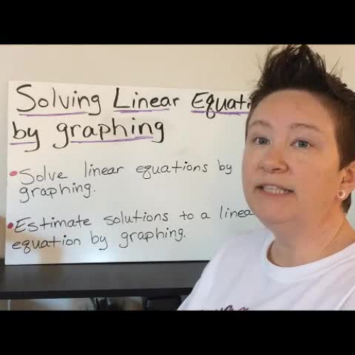 Solving Linear Equations by Graphing